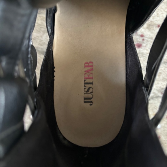 JustFab Women Morissa Black Ankle Boots - Size 10 - Picture 5 of 6